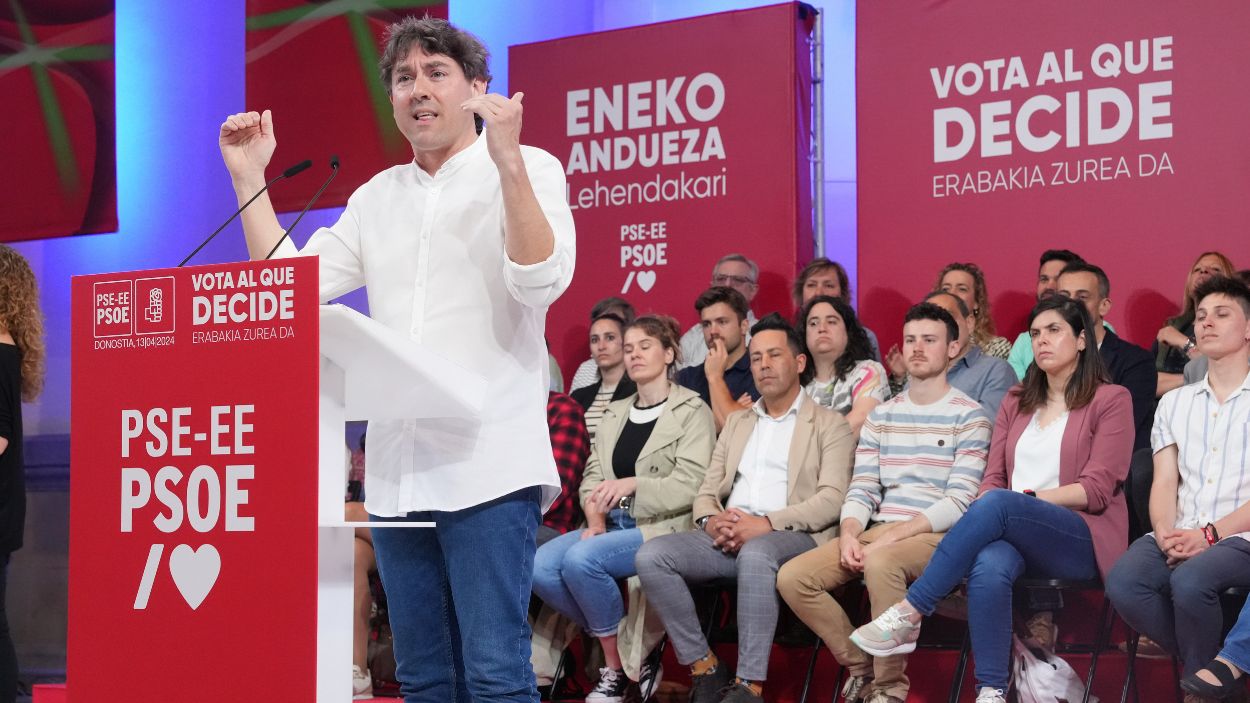 El secretario general de PSE EE y candidato del partido a Lehendakari, Eneko Andueza. EP