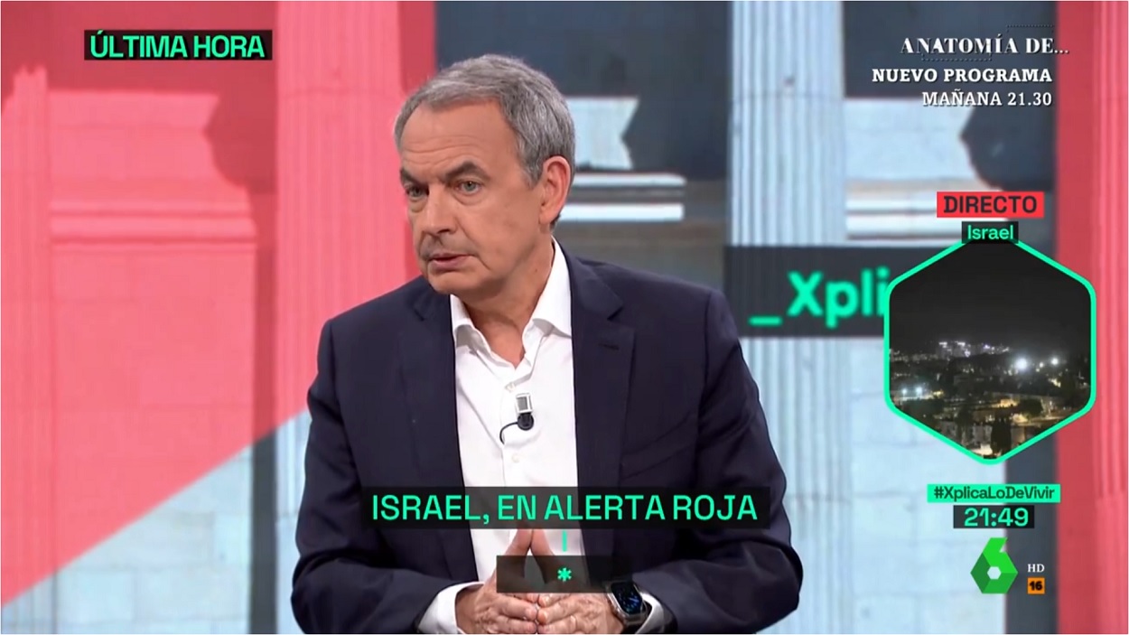José Luis Rodríguez Zapatero en laSexta Xplica. La Sexta
