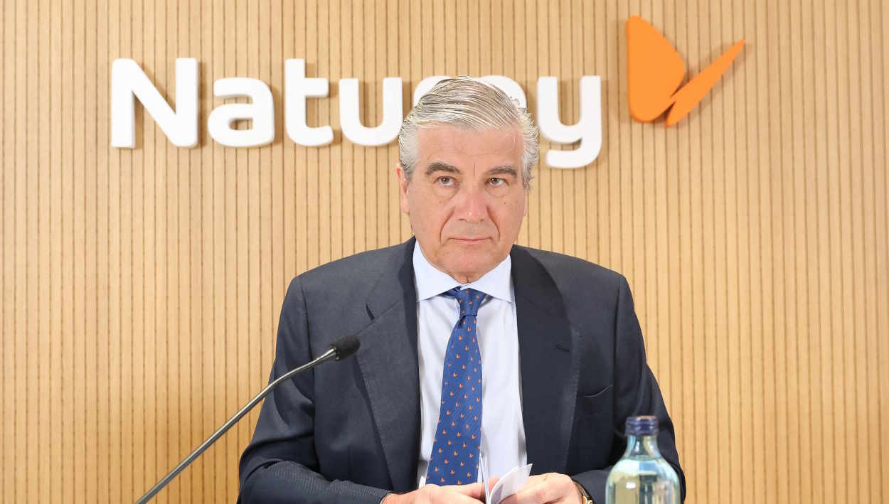 Francisco Reynés, presidente de Naturgy, en la última junta general de accionistas de la compañía. EP