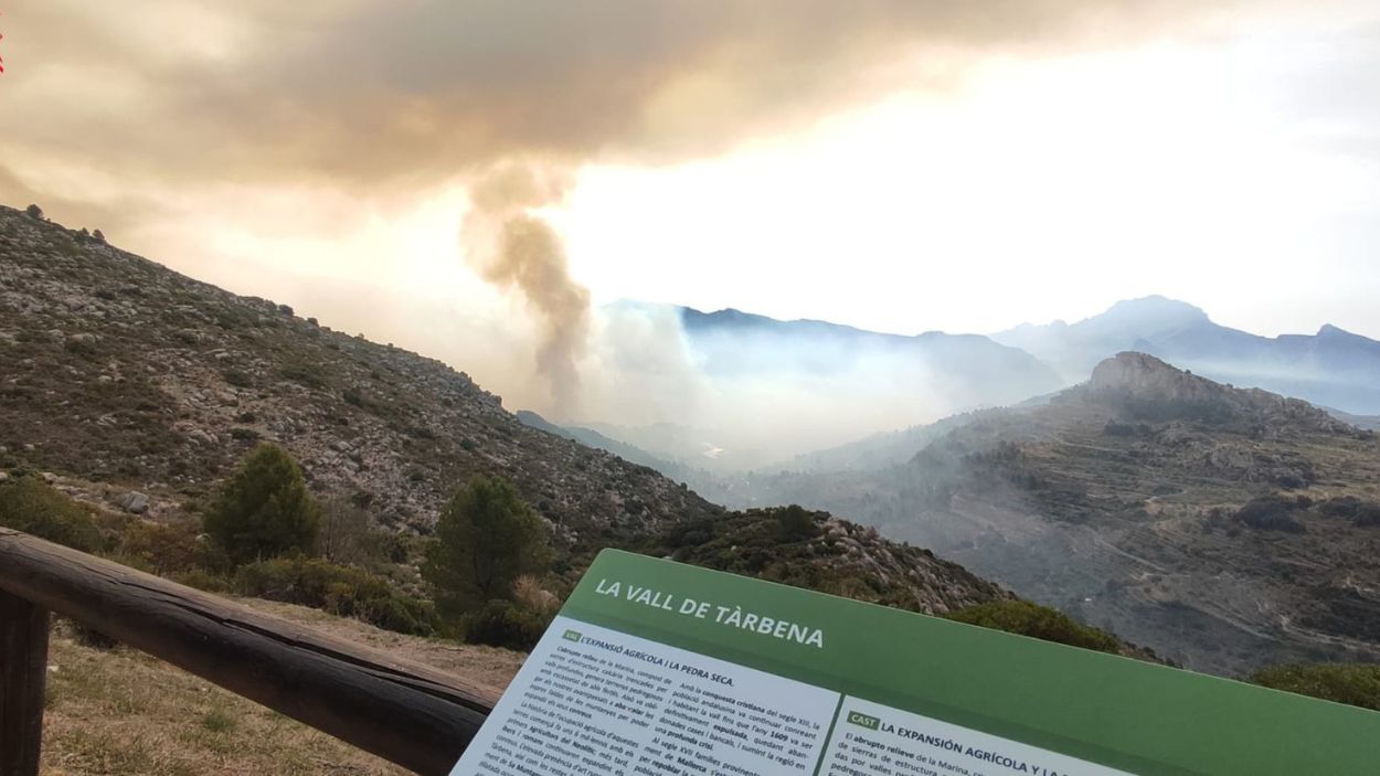 Incendio forestal de Tárbena (Alicante). EP.