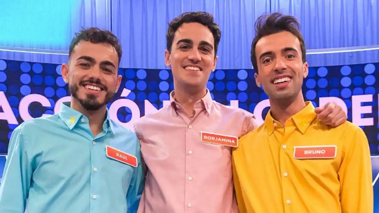 Raúl Santamaría, Borjamina y Bruno Vila, concursantes de 'Reacción en Cadena'