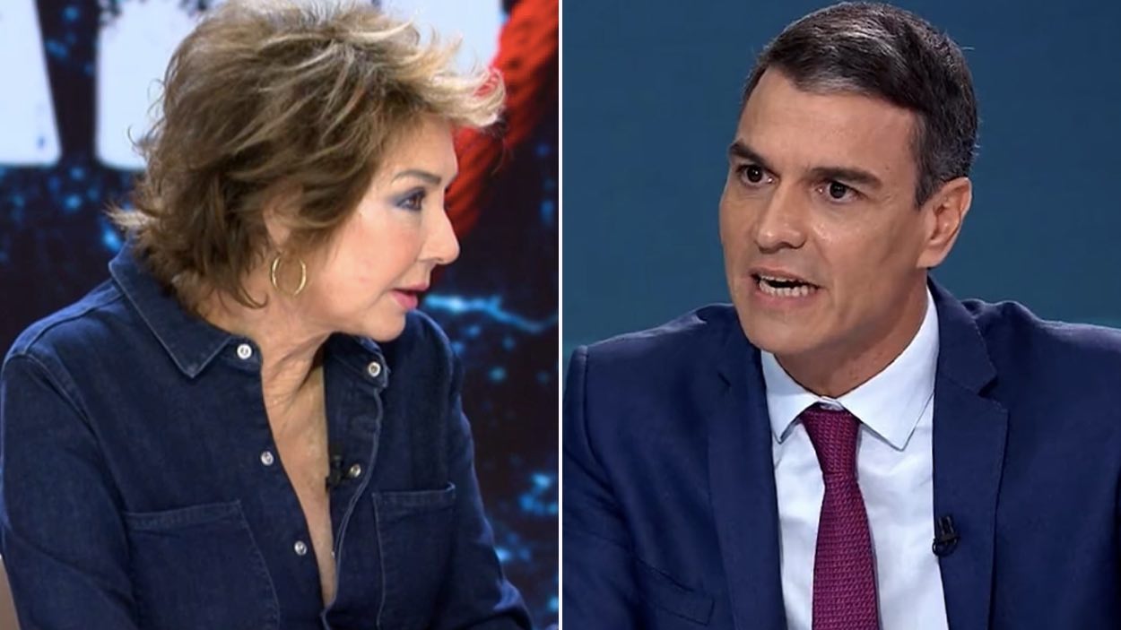 Ana Rosa tira un dardo inesperado a Pedro Sánchez en 'TardeAR'. Elaboración propia