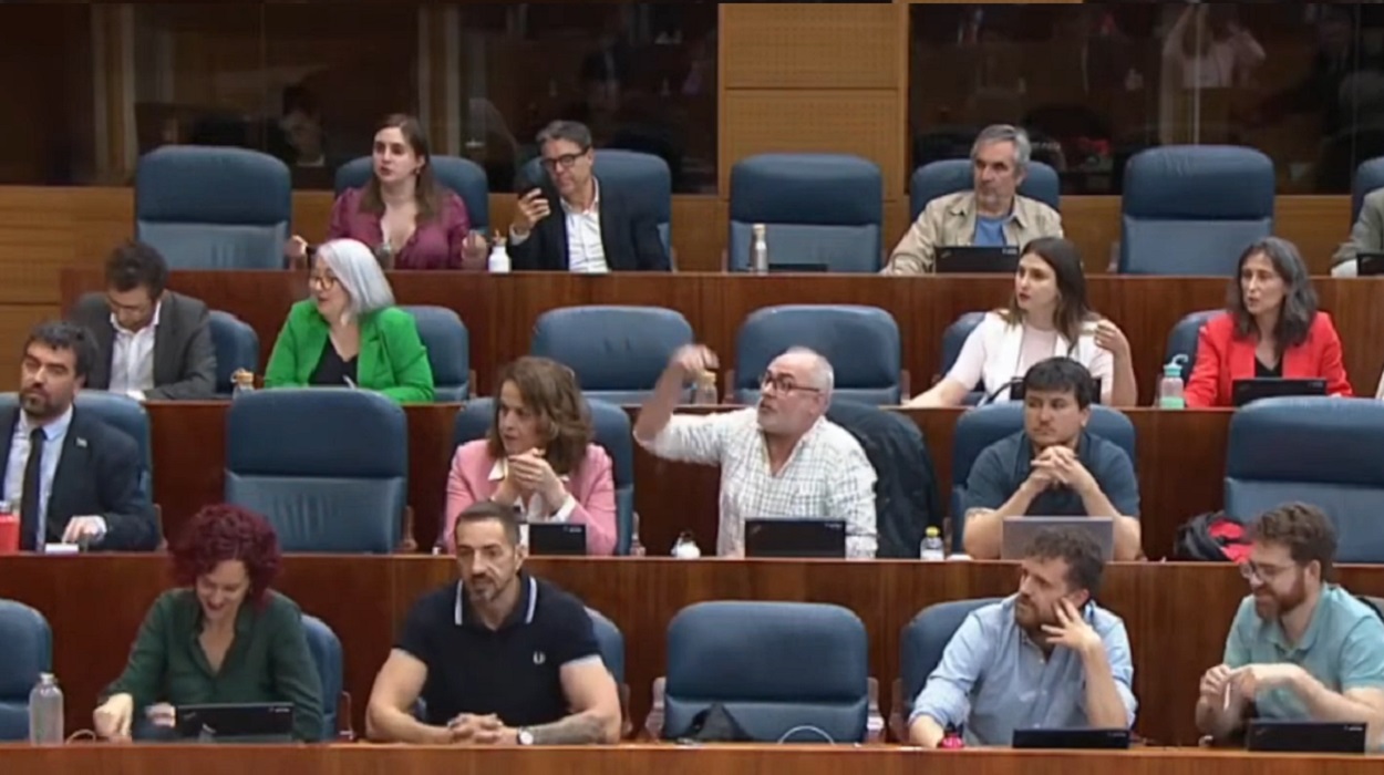 Los diputados de Más Madrid en la Asamblea de Madrid.