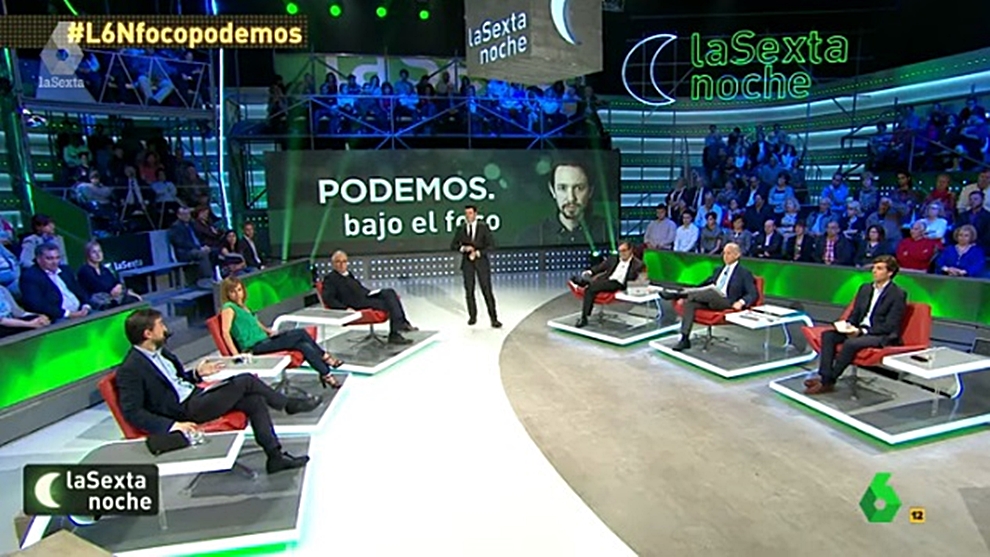 Momento del debate con Inda de protagonista este sábado en 'La Sexta Noche'