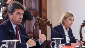 El 'president' de la Generalitat, Carlos Mazón y la consellera de Justicia, Elisa Núñez. EP