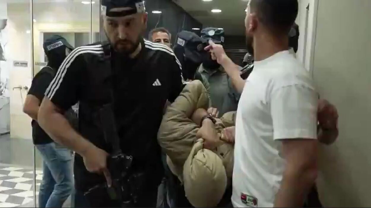 Momento de la detención de los sospechosos en Jerusalén. X