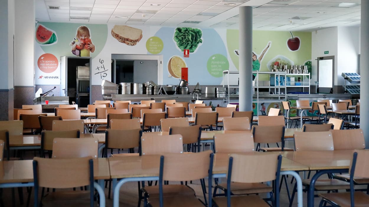 Imagen de un comedor escolar en un colegio de Valdemoro. EP. 