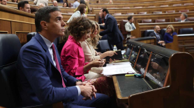 El presidente del Gobierno, Pedro Sánchez, durante la sesión de control al Gobierno del 24 de abril