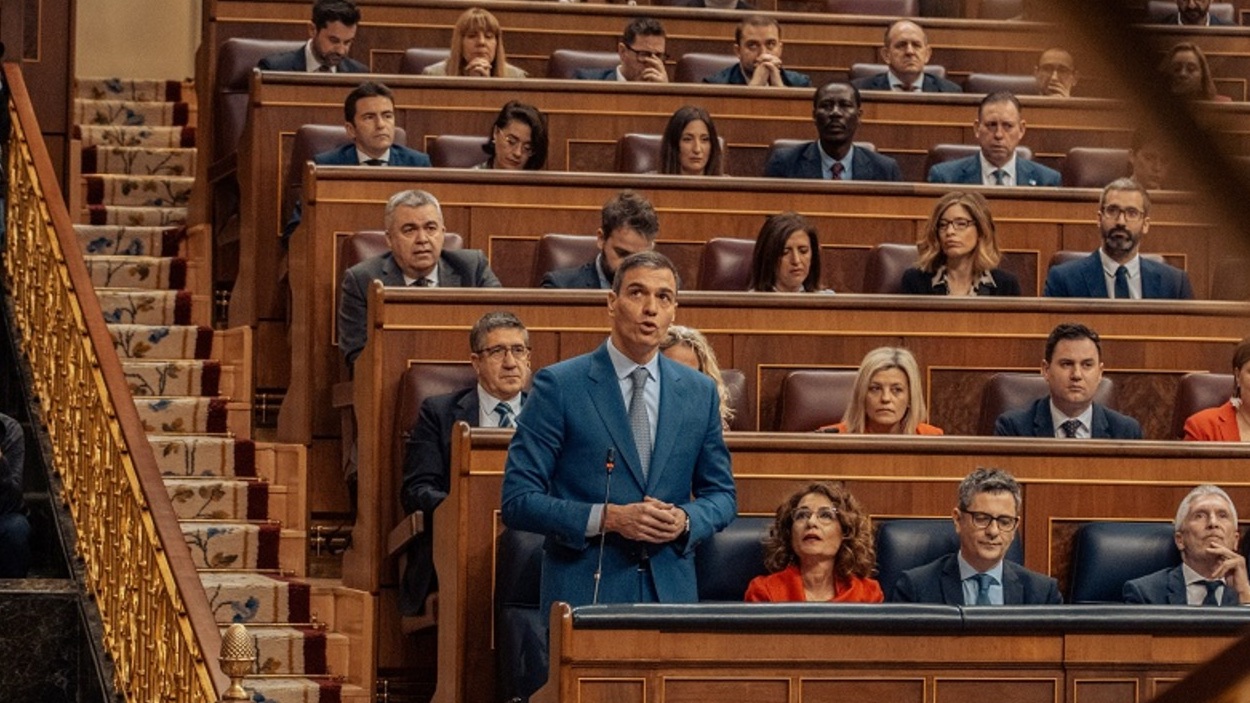 Pedro Sánchez, en el Congreso de los Diputados. Europa Press