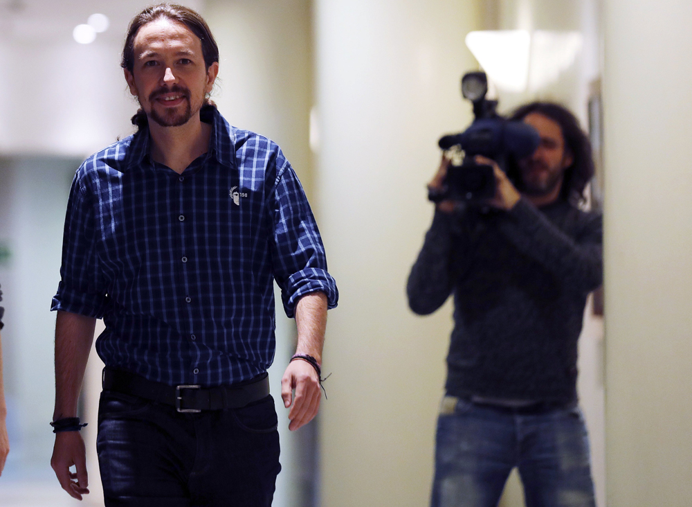 El líder de Podemos Pablo Iglesias en el Congreso de los Diputados