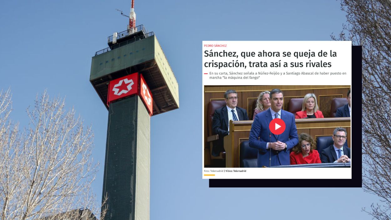 Clamor contra Telemadrid por la estrategia informativa sobre la carta de Pedro Sánchez. RTVM