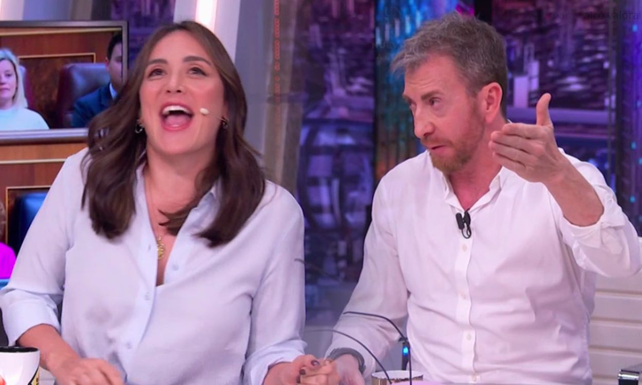 Tamara Falcó y Pablo Motos, en 'El Hormiguero'. Atresmedia Televisión