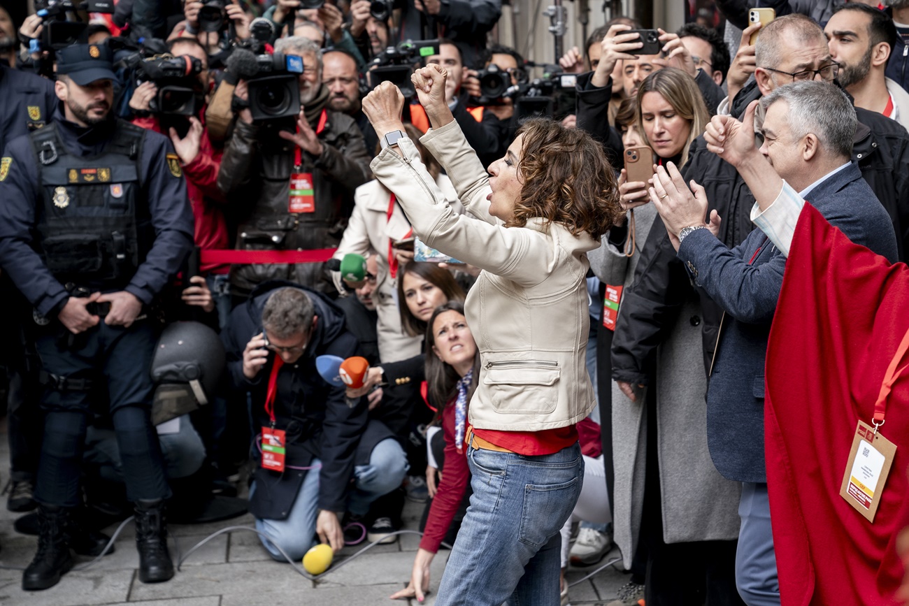 María Jesús Montero a la salida del Comité Federal del PSOE del 27 de abril