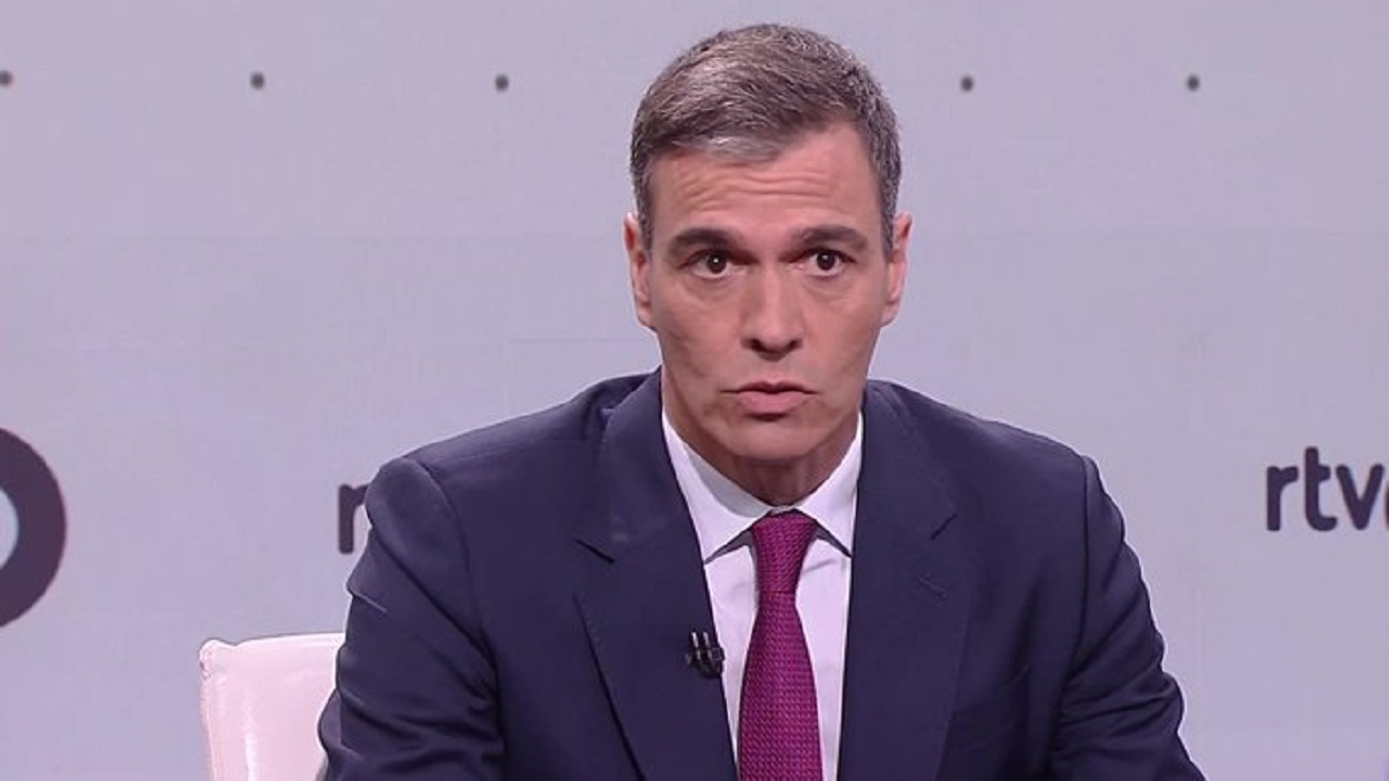 Pedro Sánchez, en TVE. RTVE.