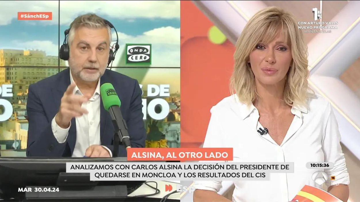 Alsina y Susanna Griso retan a Pedro Sánchez a ponerle nombre a la "máquina del fango". Atresmedia