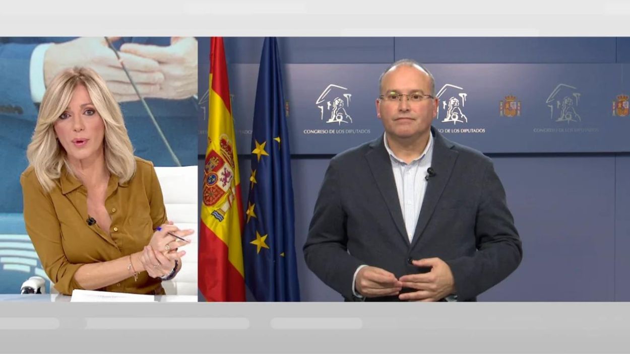 Tellado tilda de "pasteleo" la entrevista de TVE a Pedro Sánchez y la acusa de estar a "su servicio". Atresmedia