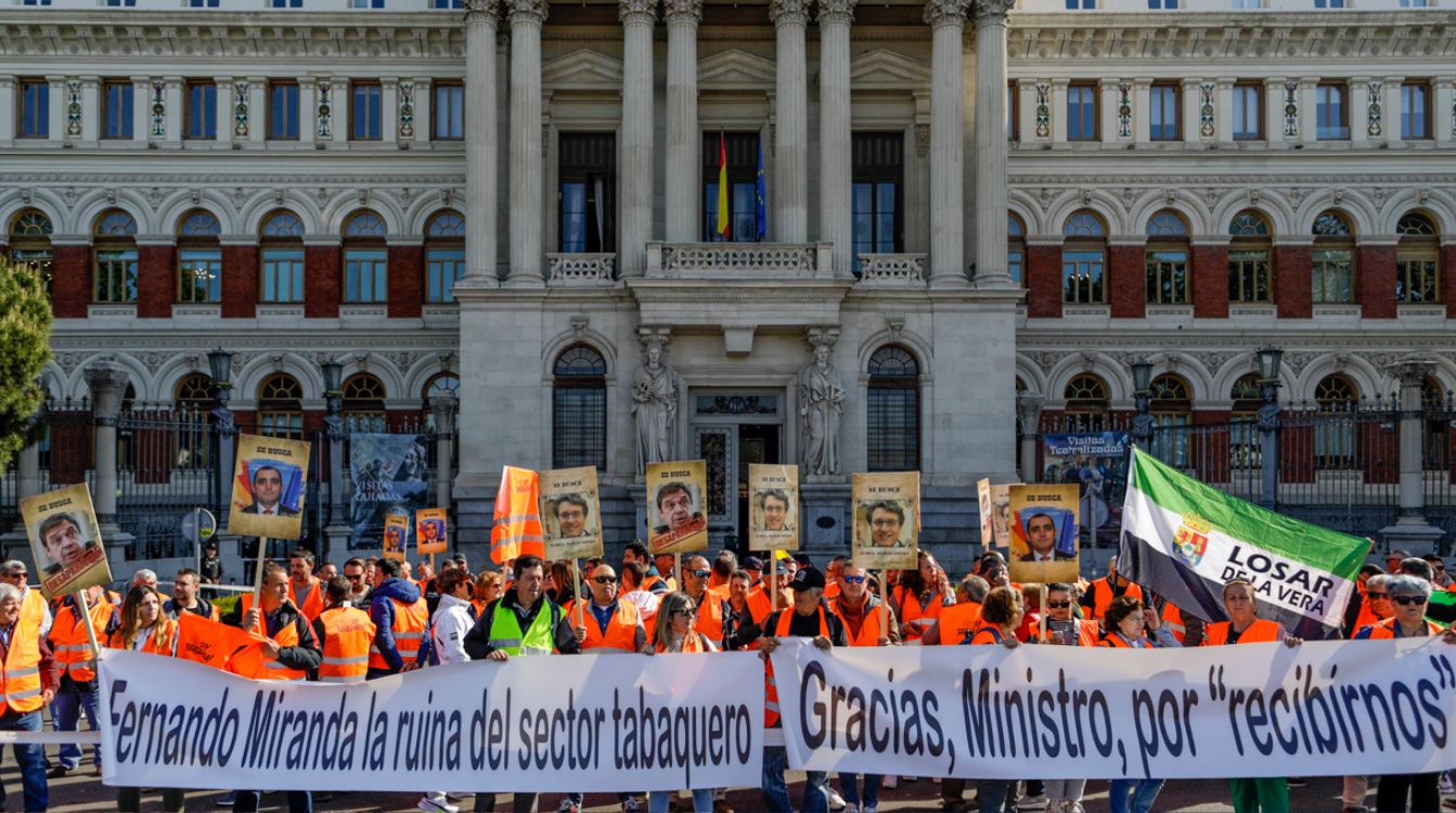 Manifestación de los agricultores extremeños