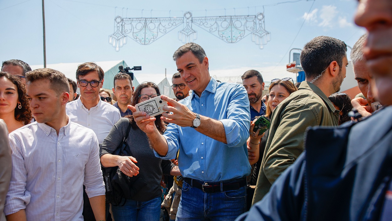 Pedro Sánchez en la Feria de Abril de Barcelona. EP