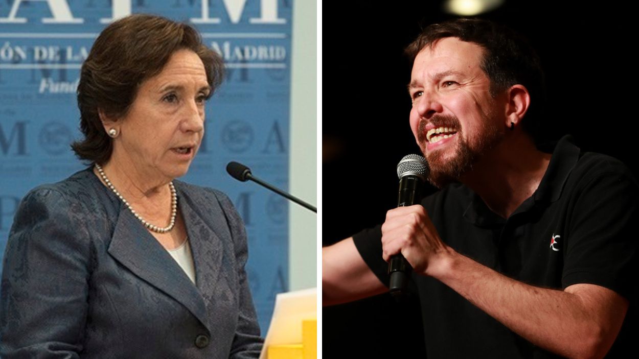 Victoria Prego y Pablo Iglesias.