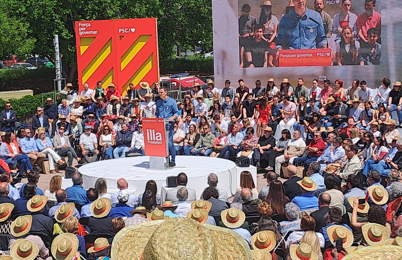 Pedro Sánchez en un acto de campaña en Montmeló (Foto: Juan Luis Valenzuela)