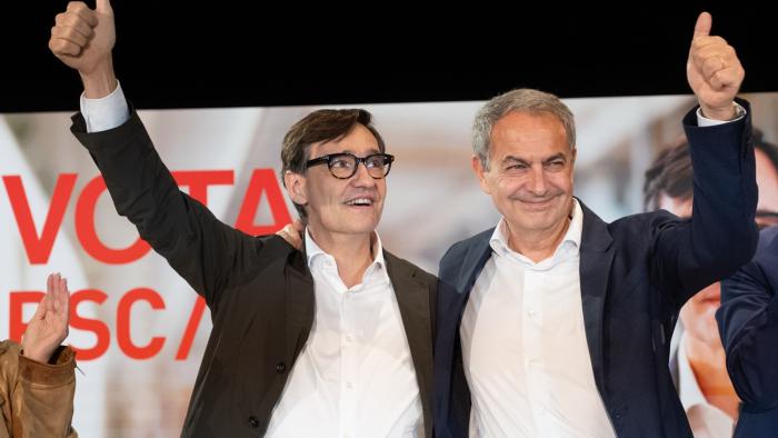 En directo: José Luis Rodríguez Zapatero y Salvador Illa en Girona