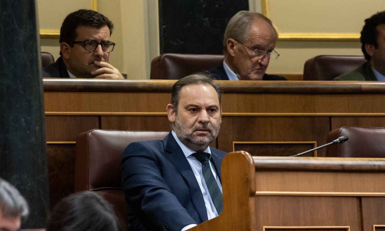 El diputado del Grupo Mixto y exministro de Transportes José Luis Ábalos durante una sesión plenaria, en el Congreso de los Diputados, a 14 de marzo de 2024, en Madrid (España). EP