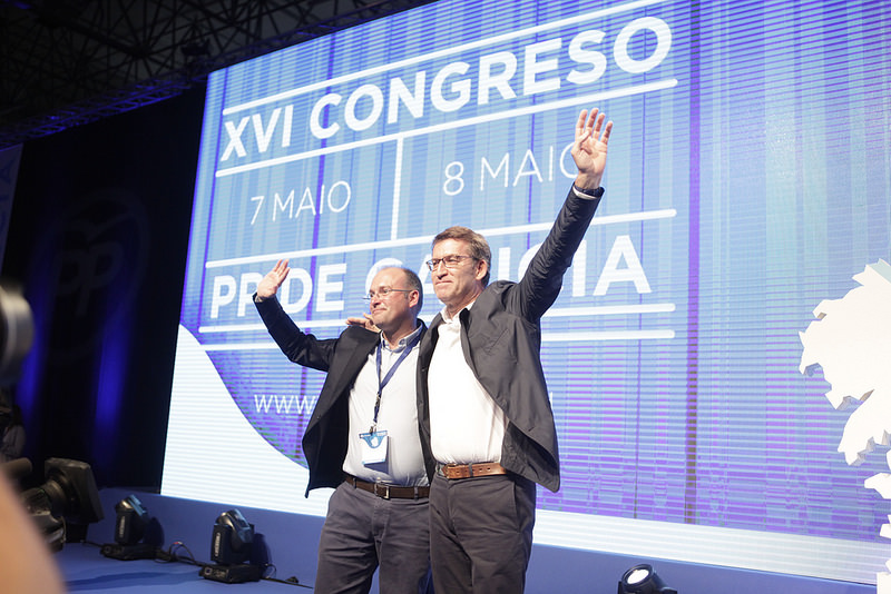 Núñez Feijóo y su "polemista para morder", el nuevo secretario general, Miguel Tellado. Flickr PP Galicia