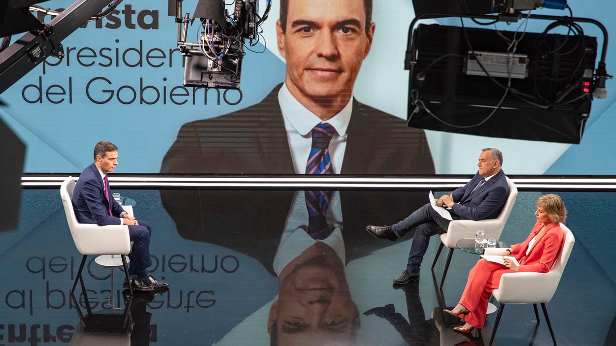 La entrevista de Pedro Sánchez en el 'Telediario 2'. RTVE