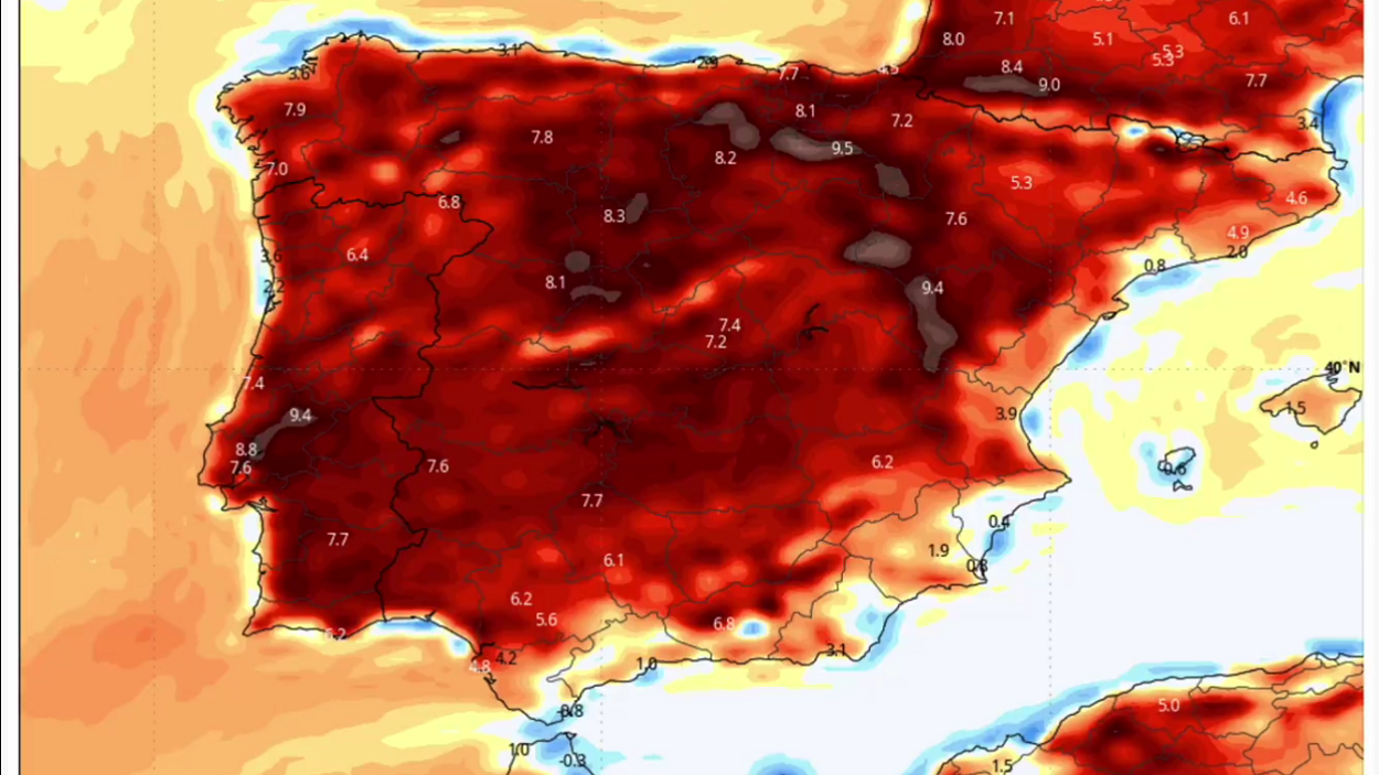 mapa de temperaturas. Eltiempo.es