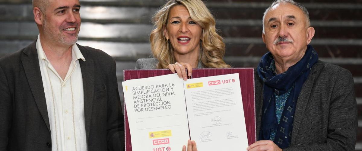 Díaz firma con UGT y CCOO el acuerdo para la reforma del subsidio con ...