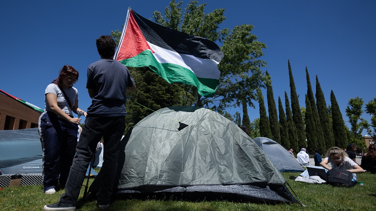 Acampada propalestina en Ciudad Universitaria. EP