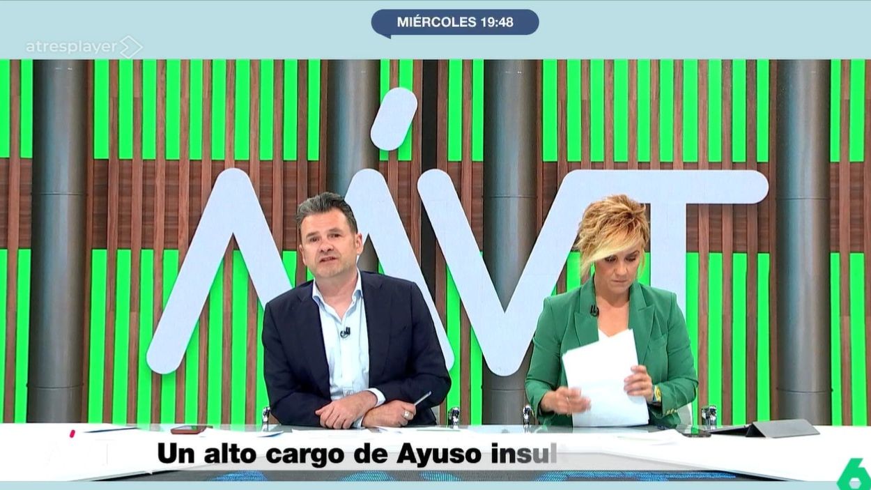 Iñaki López saca a relucir el doble rasero de Ayuso:  "Es lo que hace ella todos los días". Atresmedia