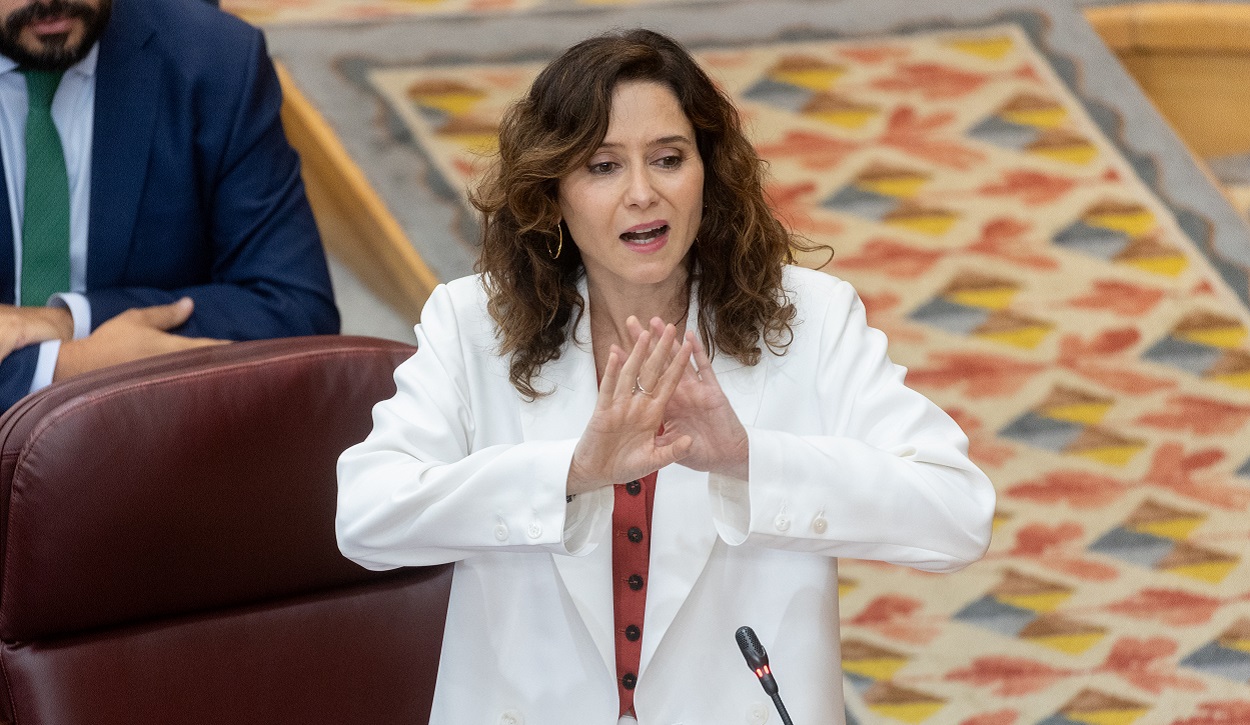 La presidenta de la Comunidad de Madrid, Isabel Díaz Ayuso