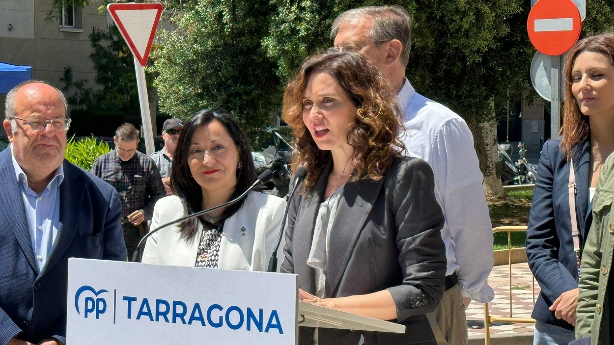 Isabel Díaz Ayuso en la campaña catalana. EP