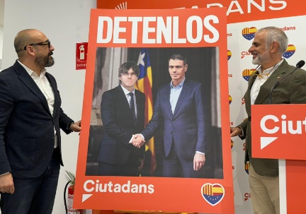 Cartel electoral de Ciudadanos para los comicios catalanes de 2024