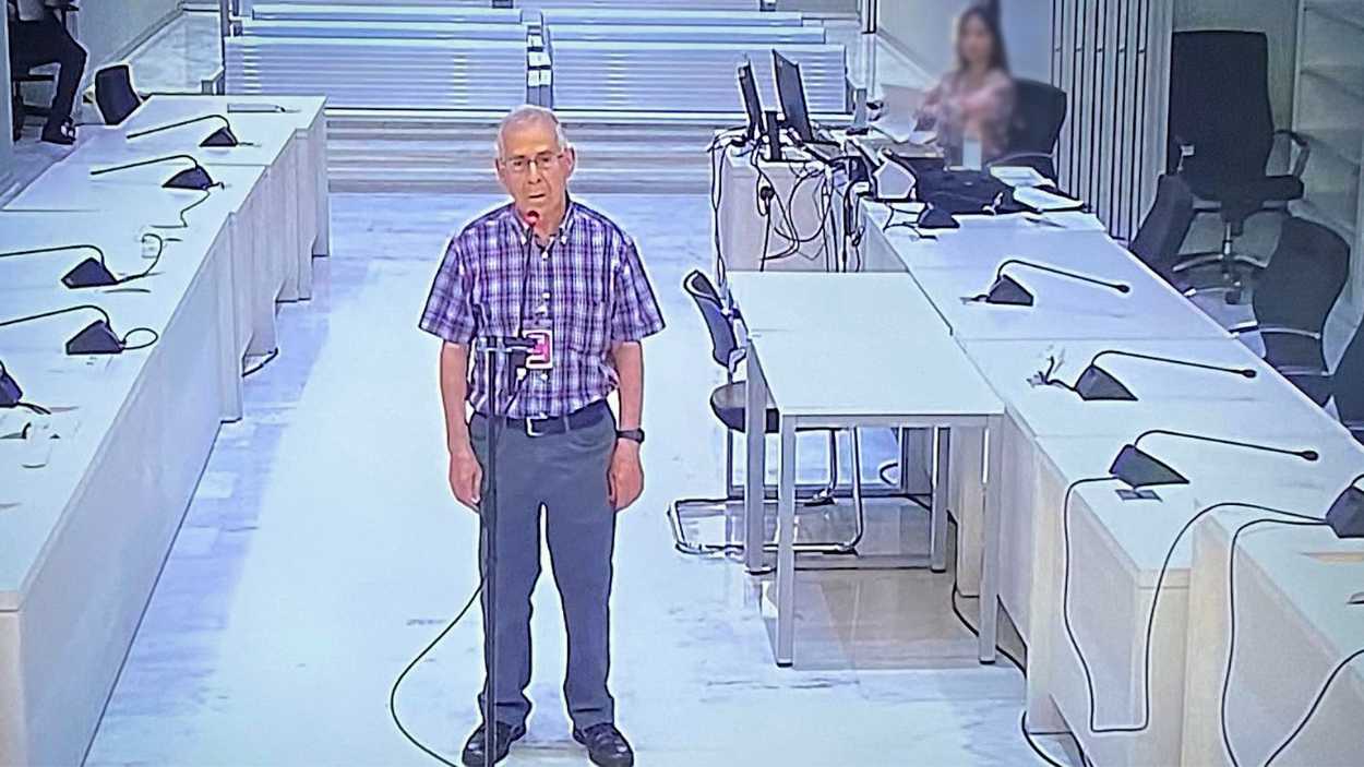 Pompeyo González durante el juicio en la Audiencia Nacional