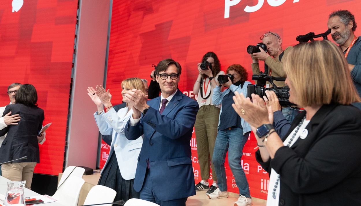 Salvador Illa celebra los resultados. EP