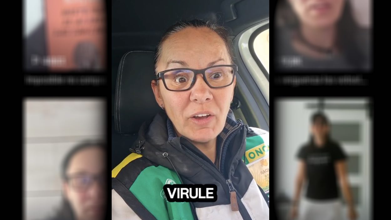 Raquel Morillas, en uno de sus vídeos respondiendo a los ataques. TikTok