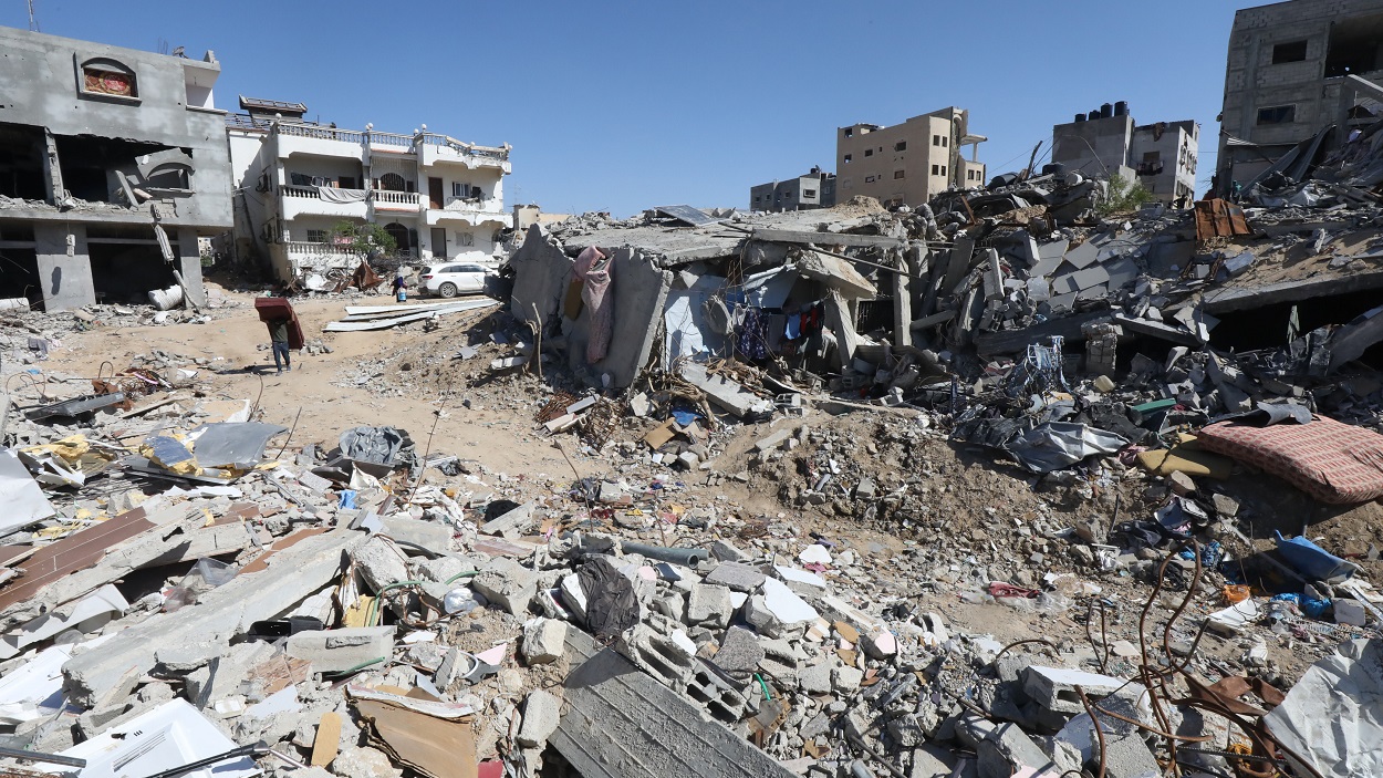 La ciudad de Rafah, completamente destruida tras la ofensiva israelí. EP.