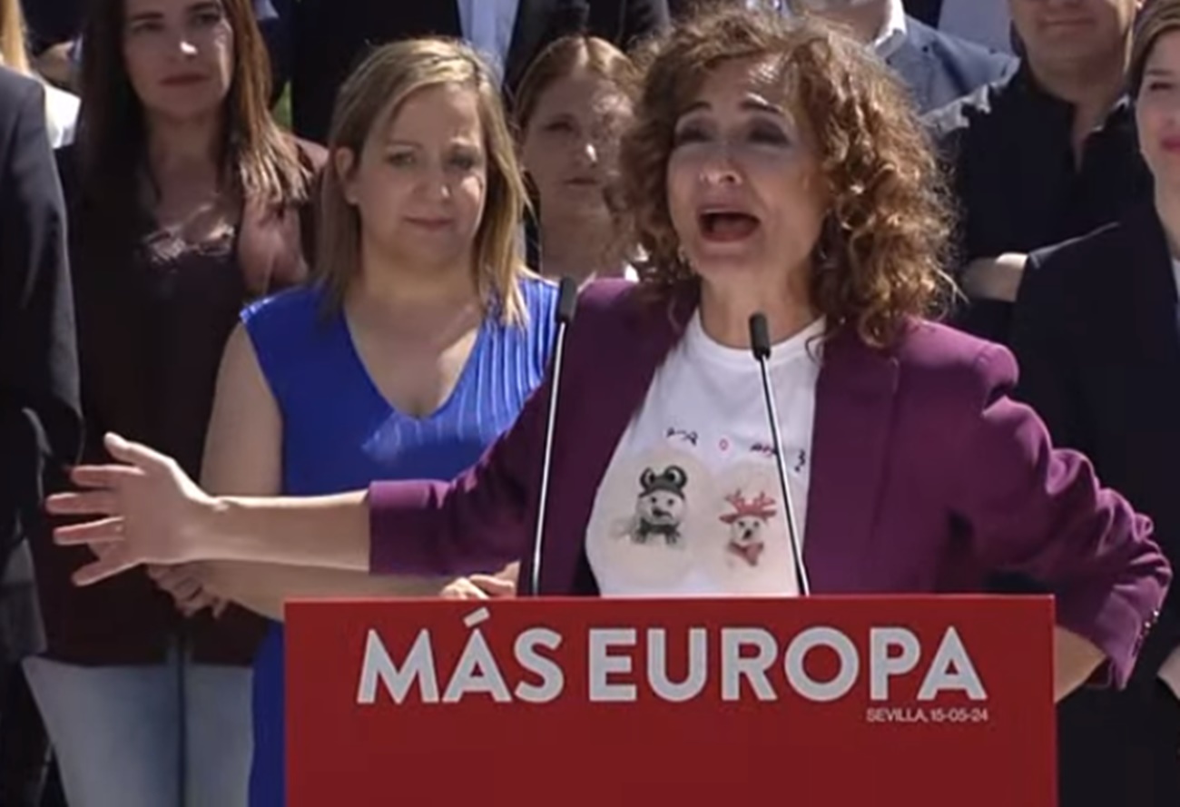 María Jesús Montero durante la presentación de la candidatura europea del PSOE