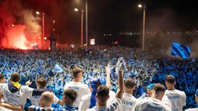 Los jugadores del Deportivo de la Coruña celebra el ascenso a Segunda División. Foto recuperada del perfil de X del club