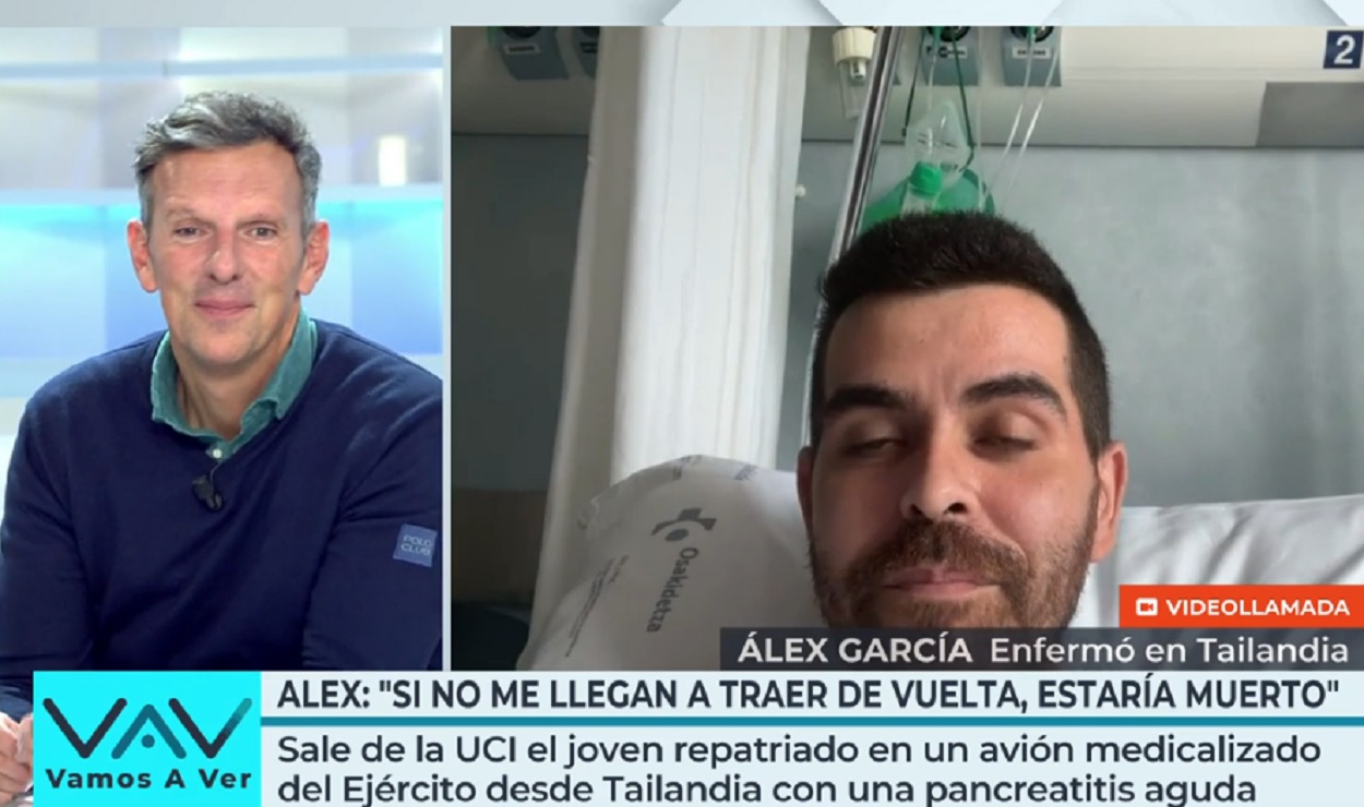 Alex García, entrevistado en 'Vamos a ver'. Telecinco