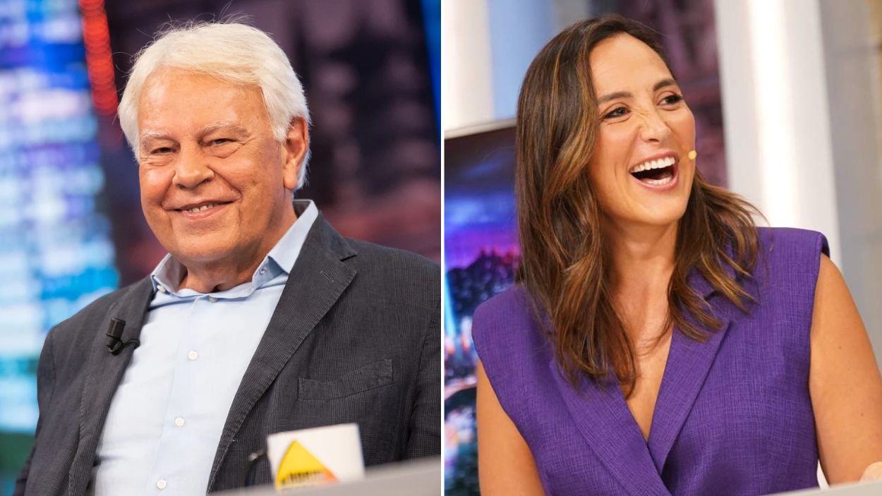 Felipe González y Tamara Falcó en 'El Hormiguero'. Elaboración propia.