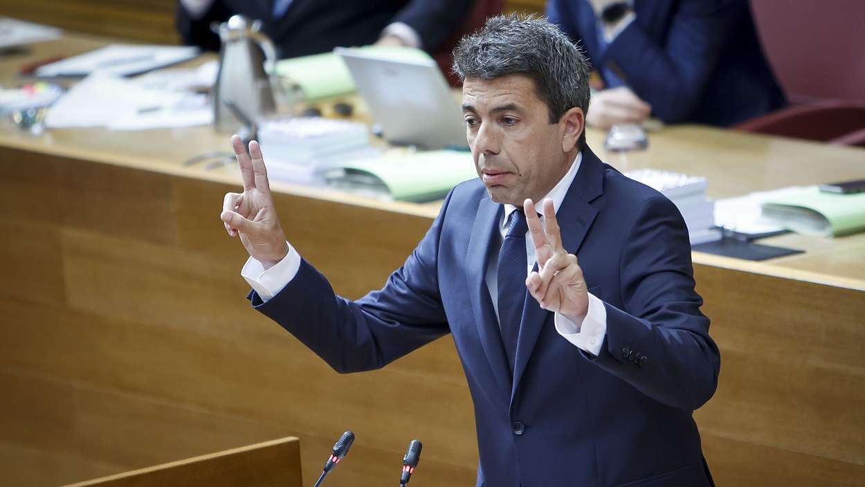 Carlos Mazón en el pleno de Les Corts. Archivo/EP.