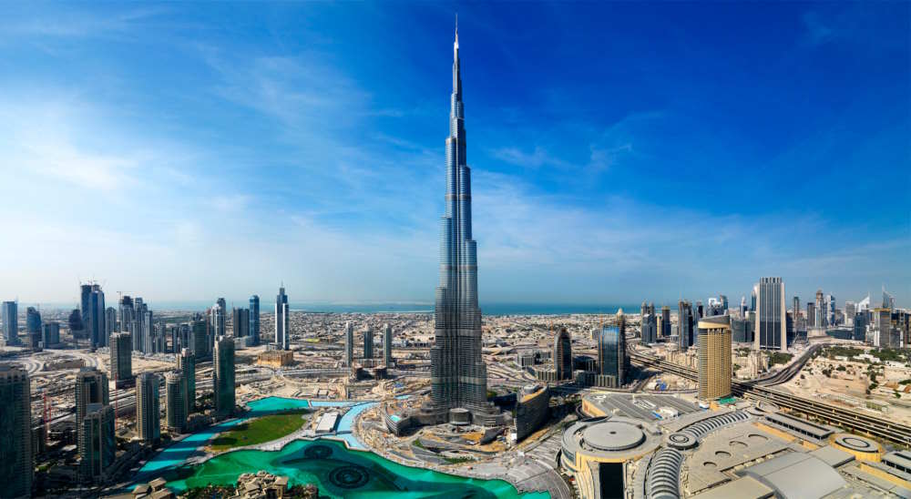 El rascacielos Burj Khalifa, en Dubai, es el edificio más alto del mundo