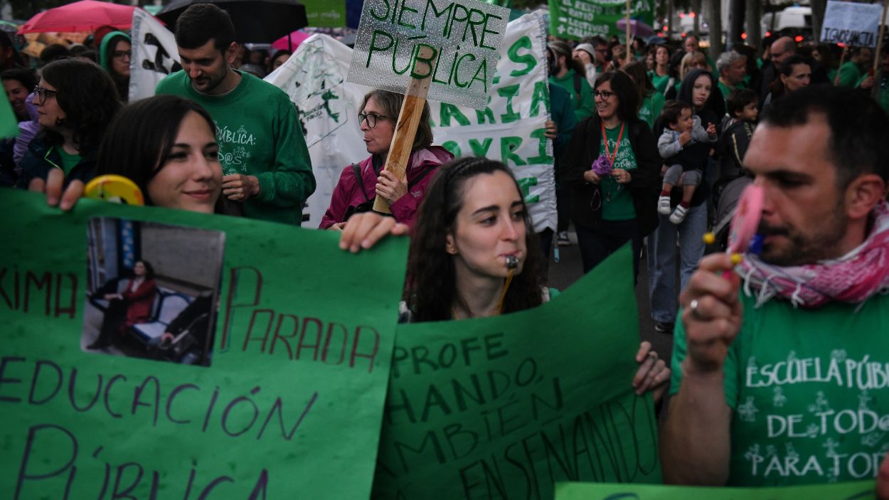 Segunda jornada de movilización de la educación pública en Madrid. EP.