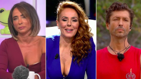 María Patiño, Rocío Carrasco y Ángel Cristo. Fabricantes Studio SL / Mediaset España