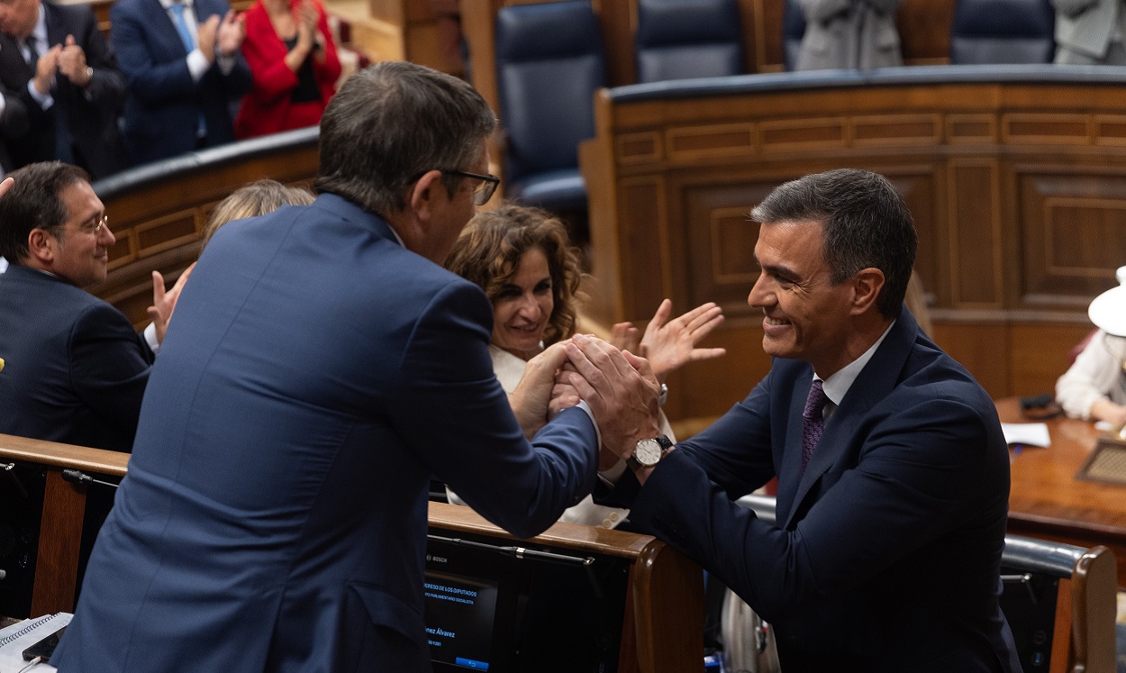 Sánchez en la sesión del Congreso de los Diputados. EP