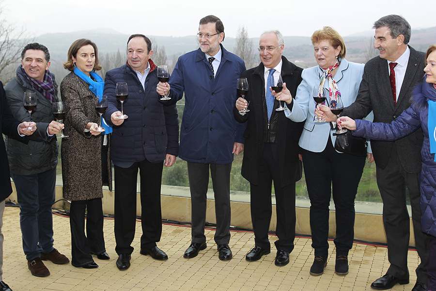 Mariano Rajoy durante una visita en La Rioja.