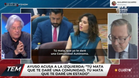 Javier Nart debatiendo con Alfonso Serrano en 'Todo es Mentira'. Cuatro